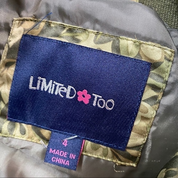 Limited Too Camo Patch Full Zip Bomber Jacket 4 - Picture 7 of 7